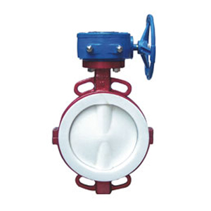 蝸輪對夾半（bàn）襯氟蝶（dié）閥