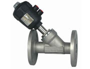 法蘭氣動角座閥