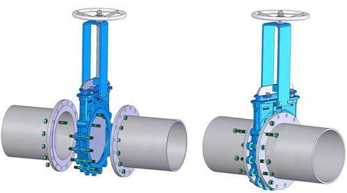 閥門與管道法連接示意圖