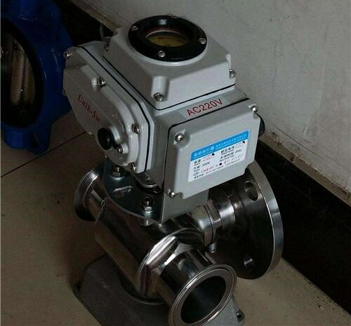 電動衛生級三通球閥